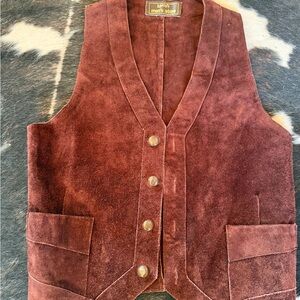 Rough Cut Suede Leather VTG Vest Macys Men’s Small